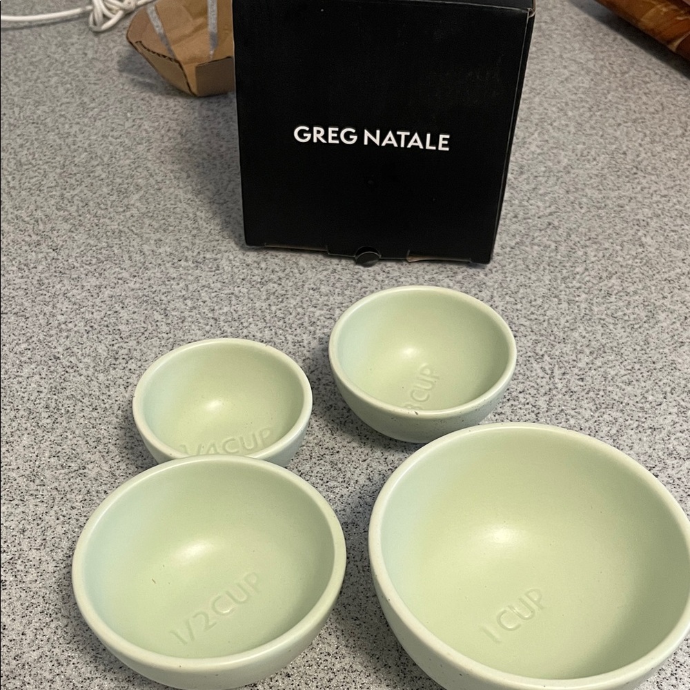 Greg Natale Green Measuring Bowl Set never used